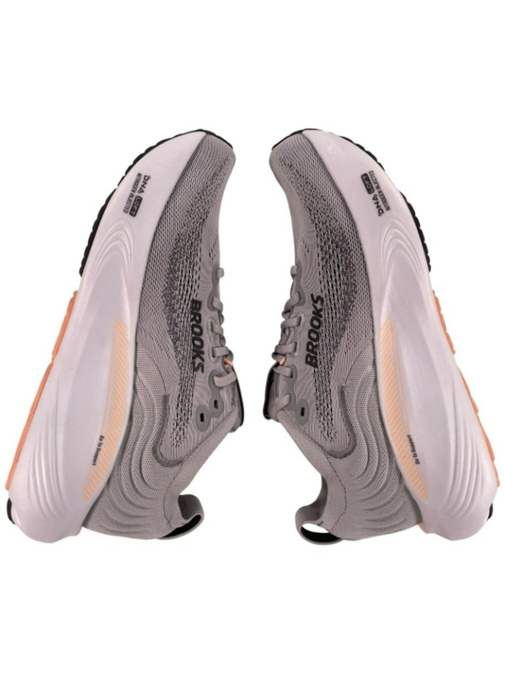 Brooks Adrenaline GTS 25 Running Shoes Grey/Blackened Pearl/Coral Wmn's Sz 8.5W - Picture 4 of 11
